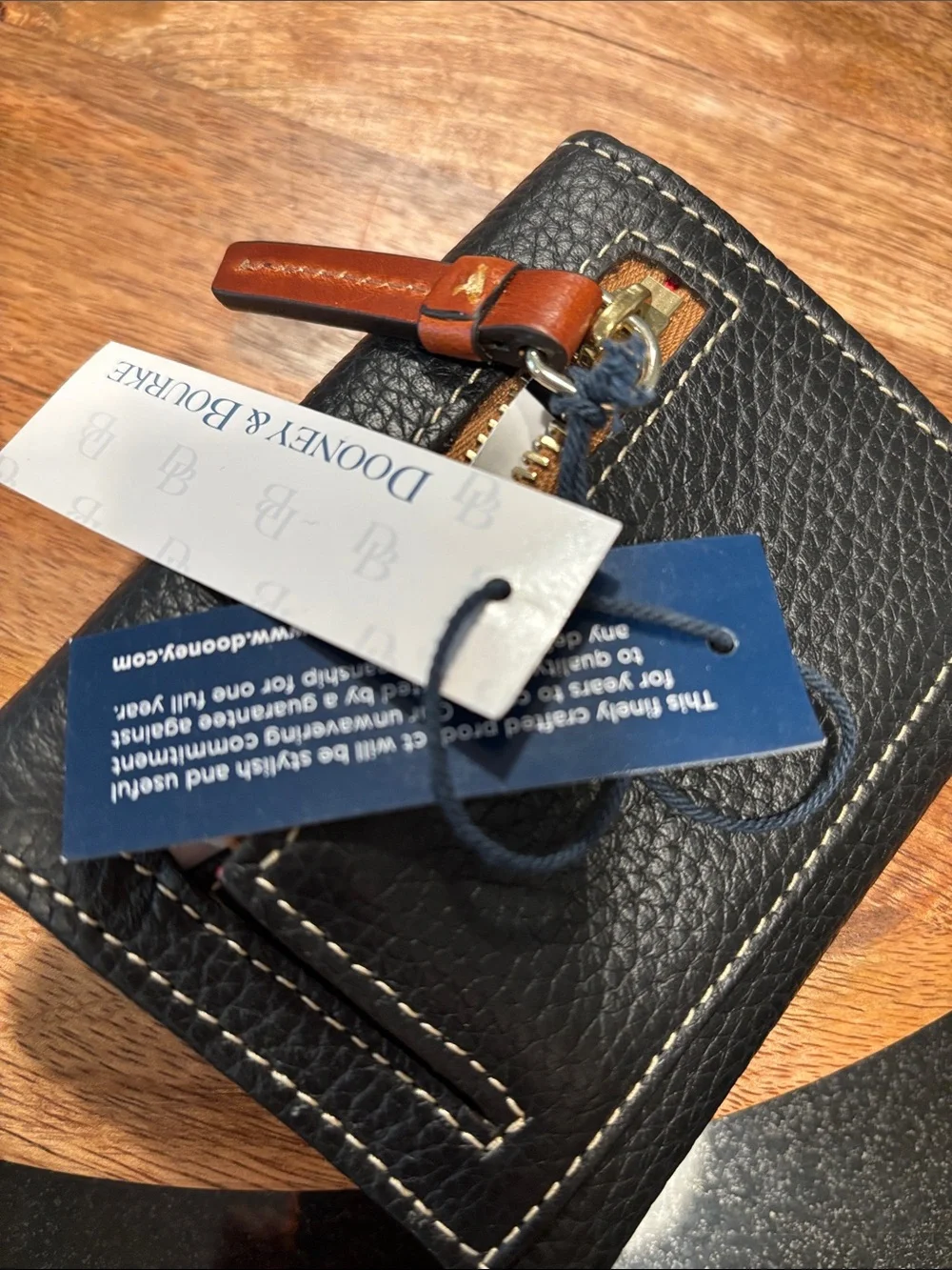 Dooney‎ & Bourke Black Pebbled Leather Wallet